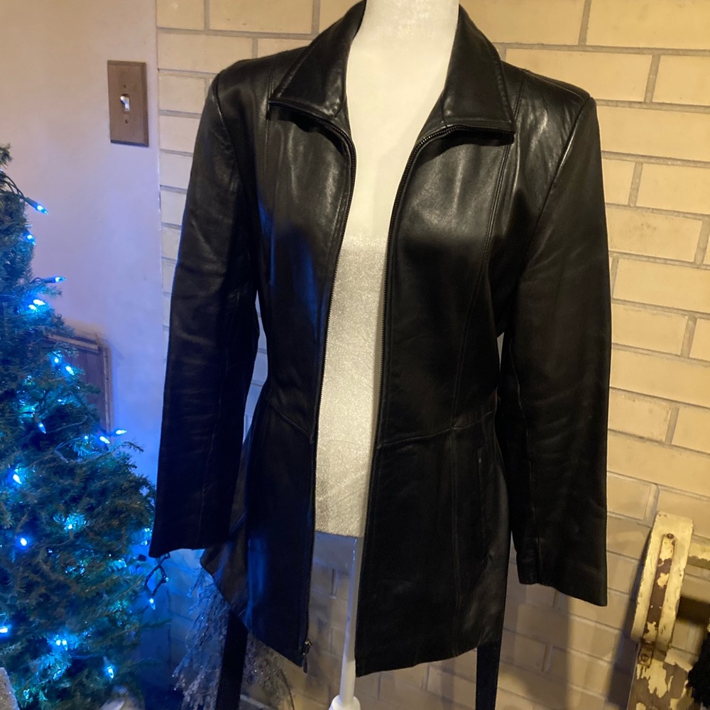 Nine West Black Leather Women's Jacket